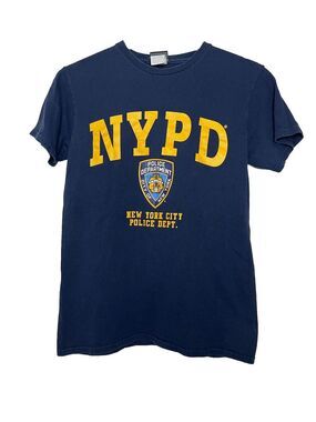 NYPD Mens Official TShirt Small Navy Blue Graphic Print New York Tee